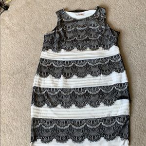 Dress Barn Black and White Lace dress size 20